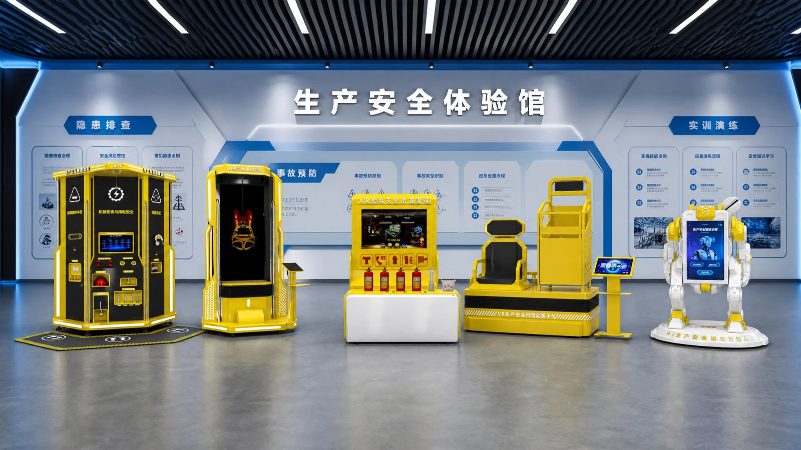 生产安全体验馆整体解决方案展示图